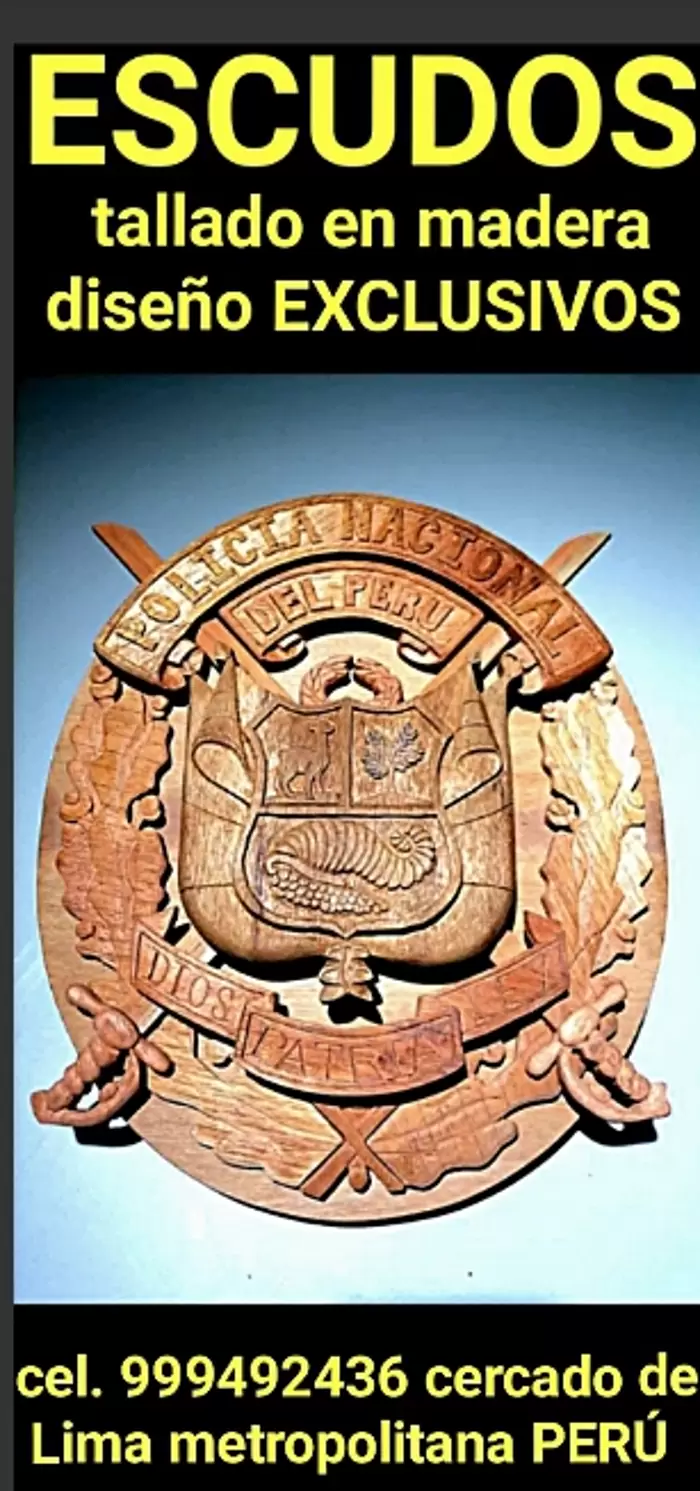 Escudos tallados en madera cercado de lima centró peru